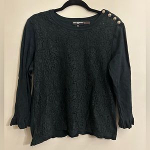 Women’s Large Karl Lagerfeld emerald green top